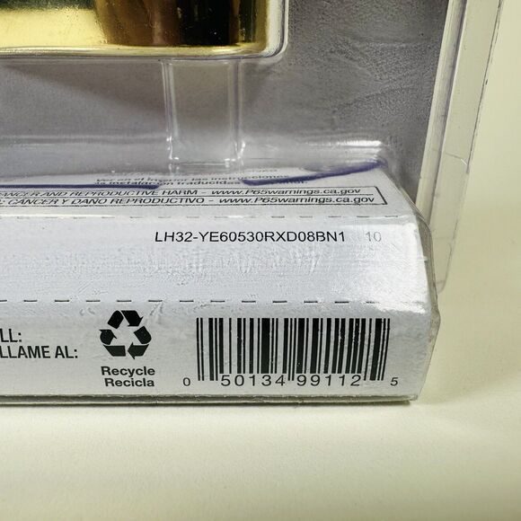 Defiant Naples Collection Hall & Closet Polished Brass Finish Door Handle - Picture 8 of 10